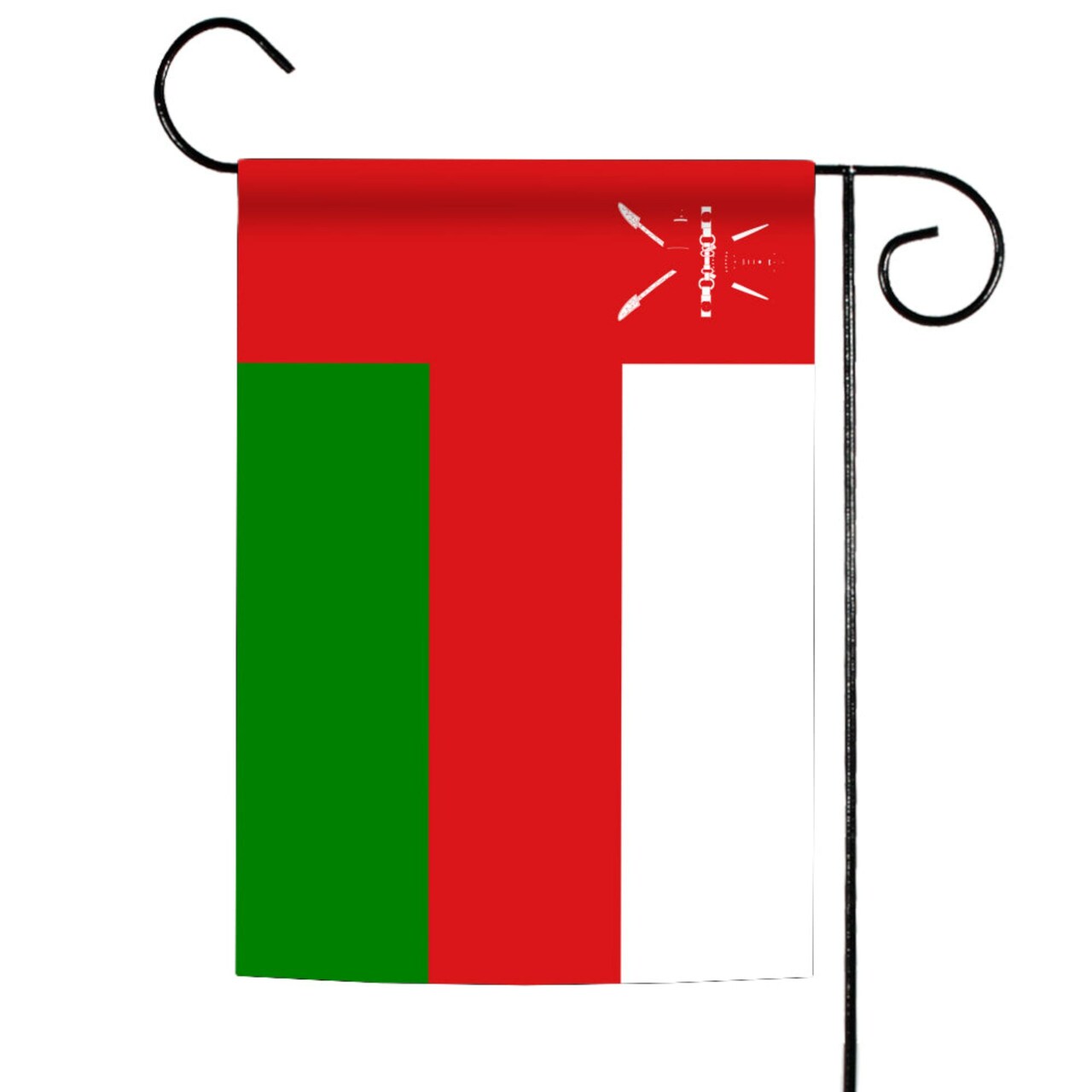 Toland Home Garden Red and Green Oman Outdoor Garden Flag 18" x 12.5"